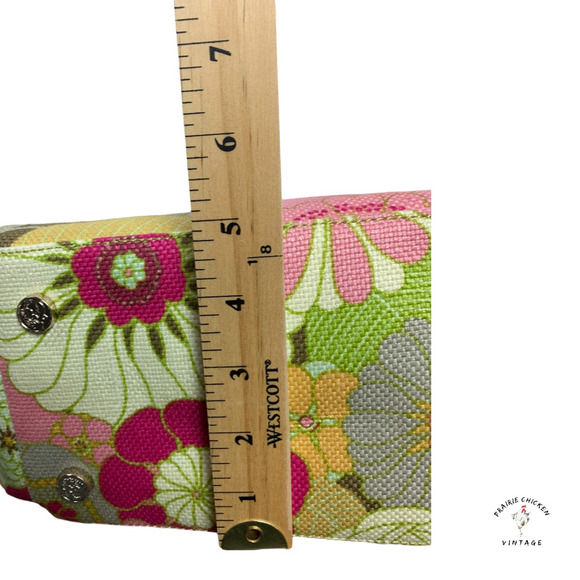 Spartina Womens Purse Tote Bag Pink Green Floral Adjustable Strap satchel - Picture 10 of 12